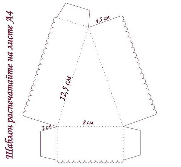 Торт из бумаги схема