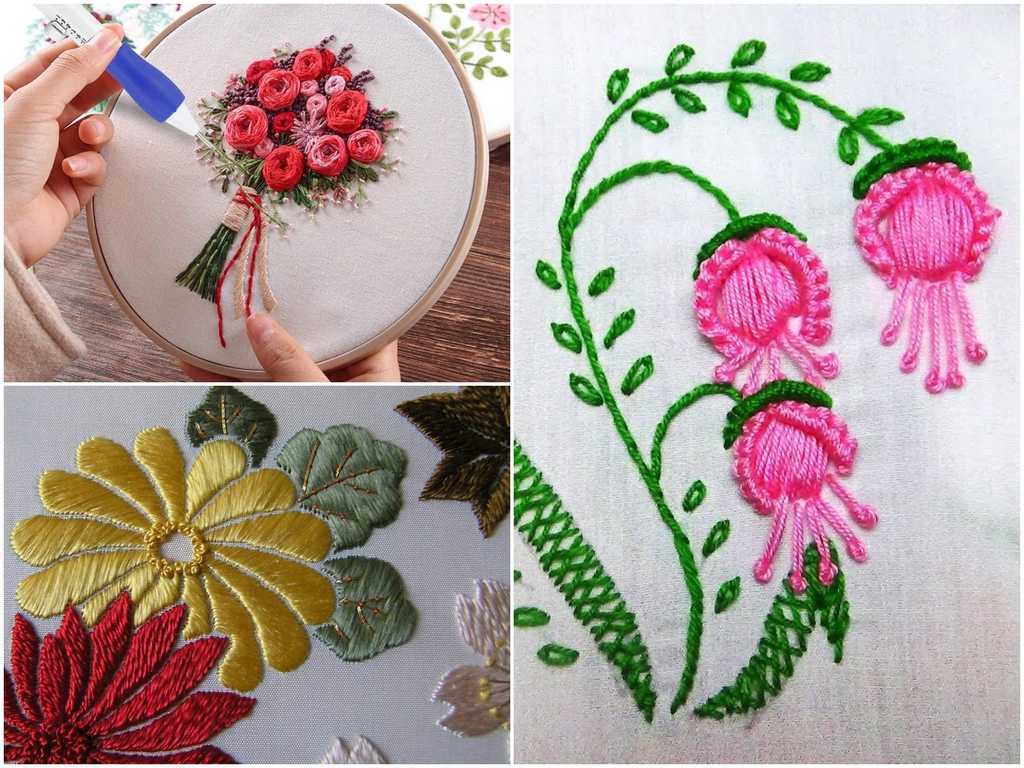Вышивка гладью для начинающих (пошагово)
