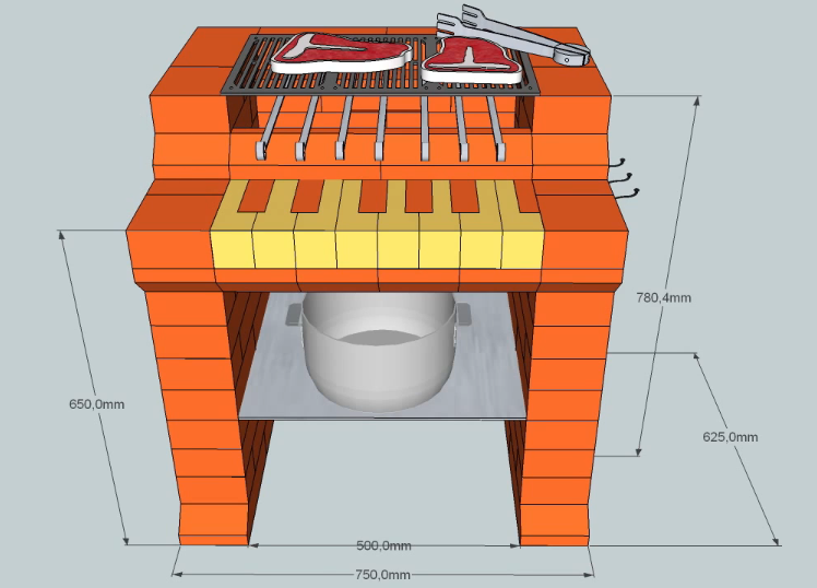 Как сделать мангал из кирпичей своими руками фото и чертежи