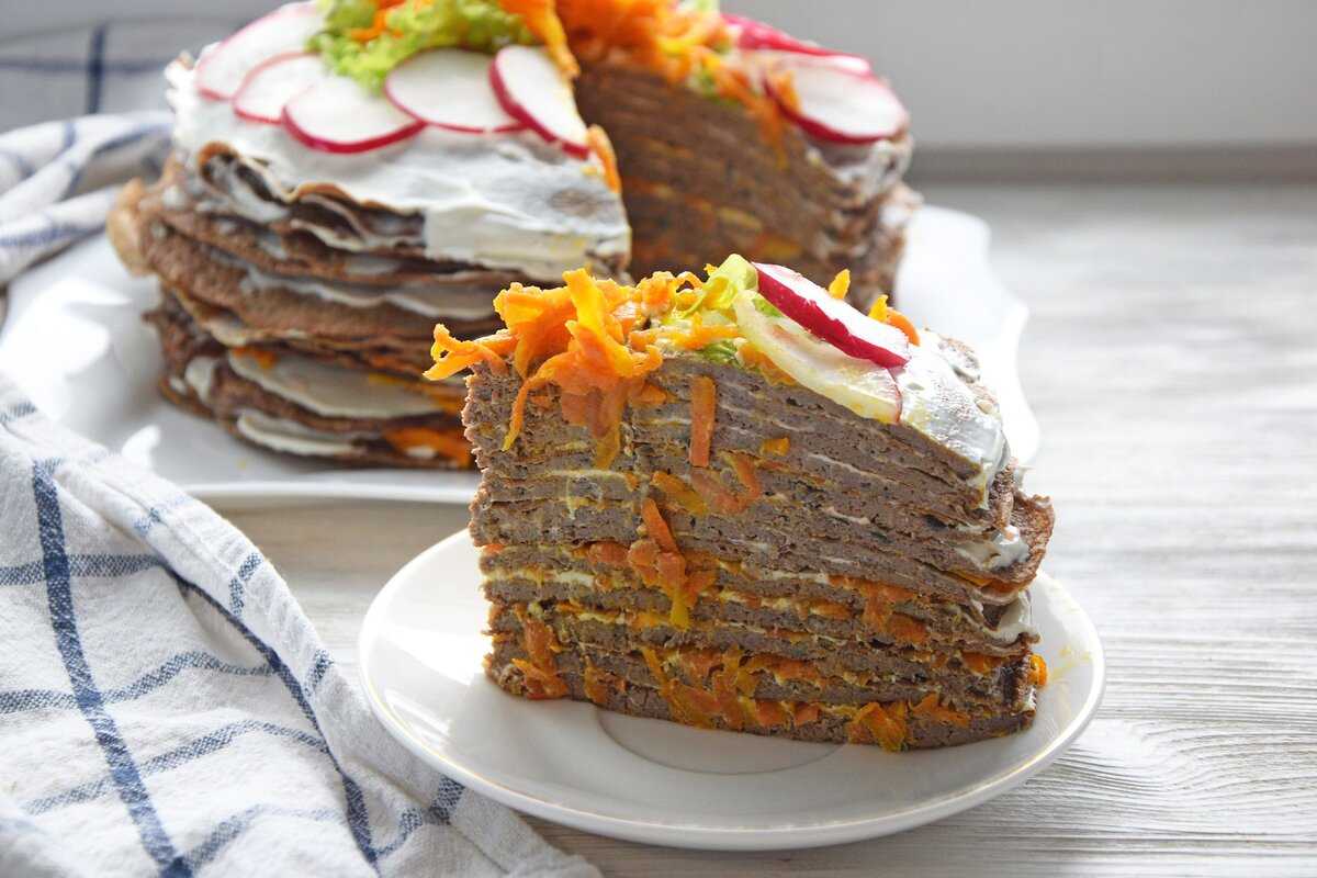 Печеночный торт из куриной печени пошаговый рецепт