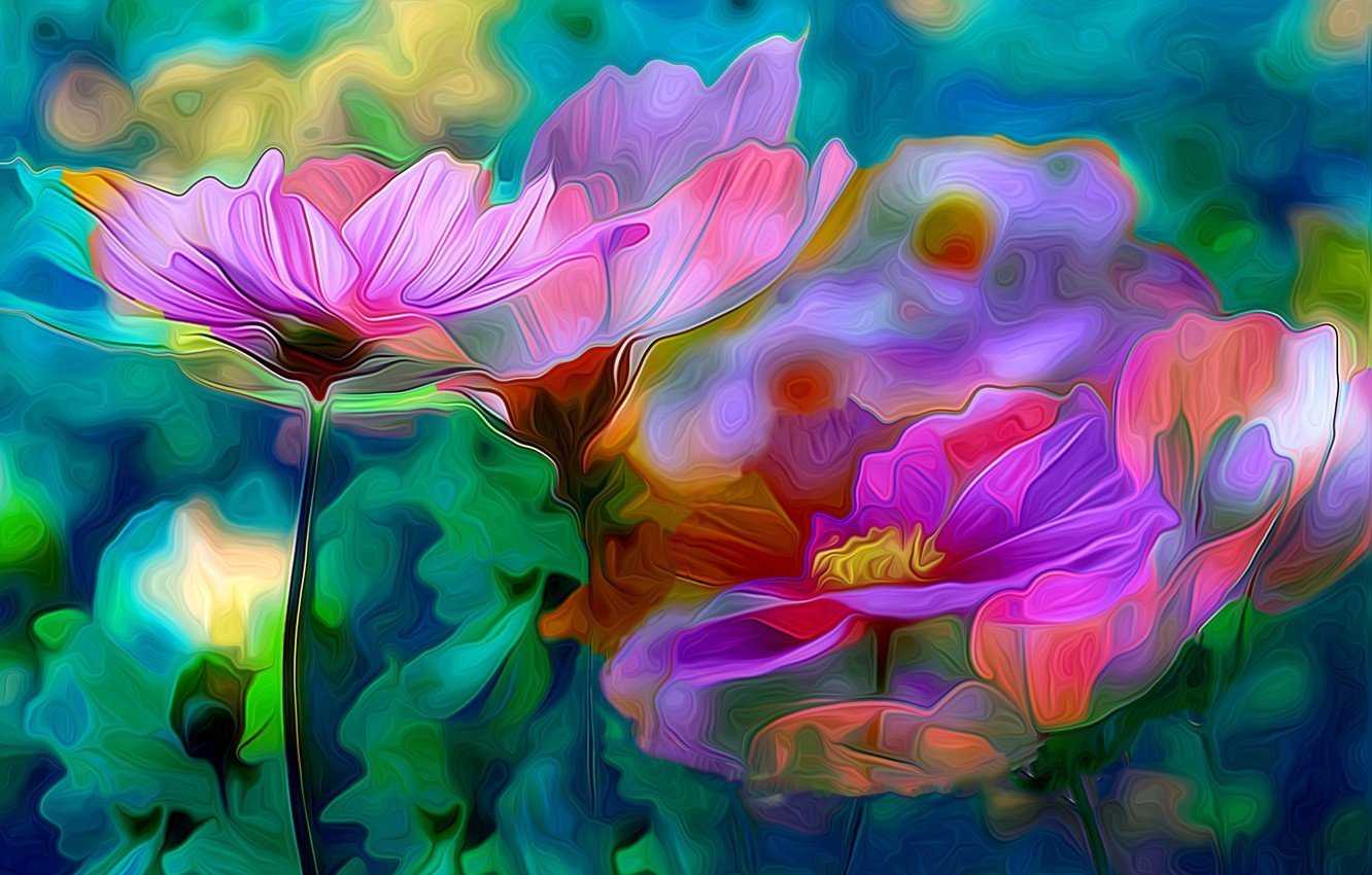 "Сказочный цветок"Дианы Эловой.. Яркие цветы. Фантастические цветы. Цветы фэнтези. Яркие цветы сказочные