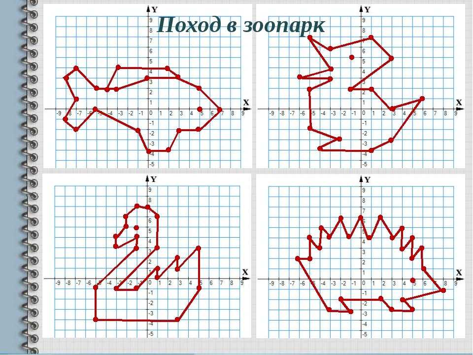 Рисунки по координатам с ответами