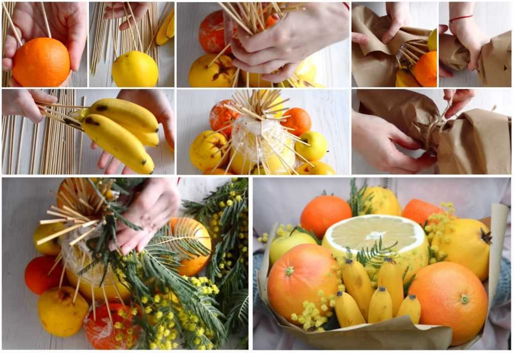 Фруктовые букеты своими руками: оригинальные варианты изготовления красивых фруктовых букетов своими руками + мастер-класс для начинающих (200 фото)