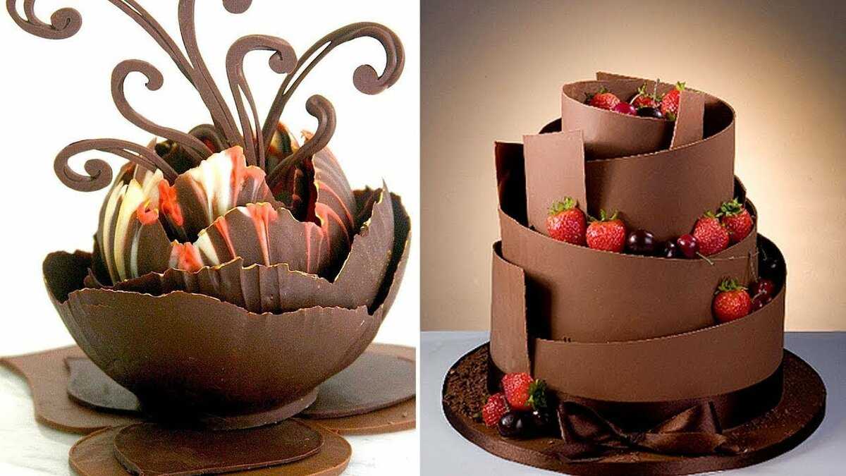 Украшение торта шоколадом Callebaut