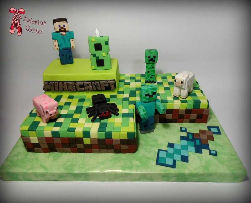 5 лучших дизайнов тортов minecraft на день рождения