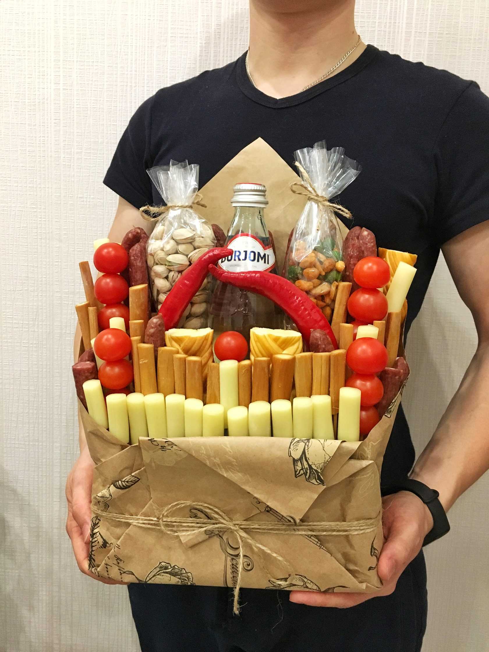Мужской букет своими руками: пошаговое фото для начинающих