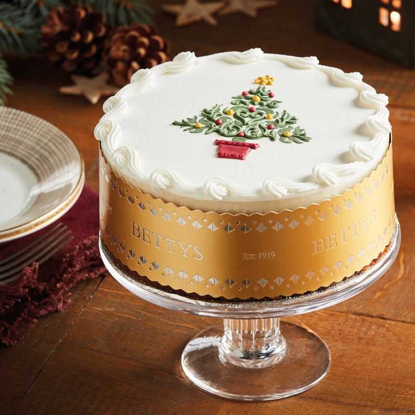 Christmas Cake on Wood