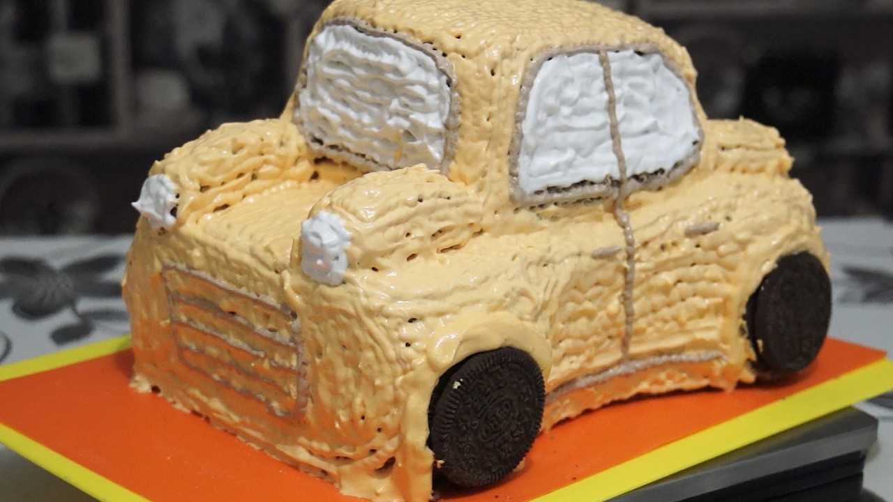 Фото торт машина из крема фото