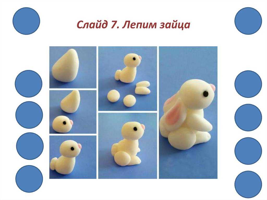 Как слепить зайца из пластилина поэтапно — инструкция с фото