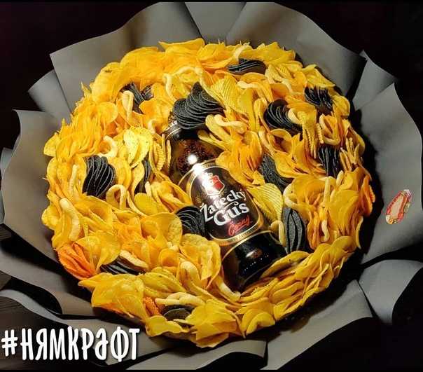 Мастерим съедобный букет для мужчины на праздник самостоятельно