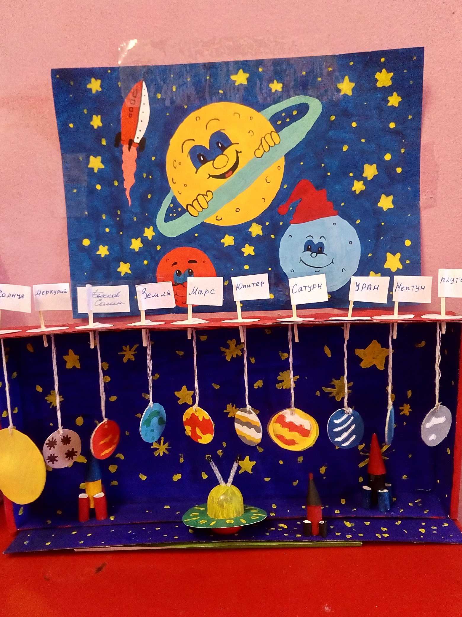 День космонавтики для детей средней группы. Поделка ко Дню космонавти. Поделки на тему космос. Поделки на космическую тему.