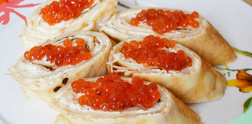Блины с красной икрой - как приготовить и подать