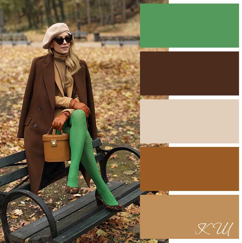 Коричнево-зеленый цвет и сочетание с ним | lookcolor