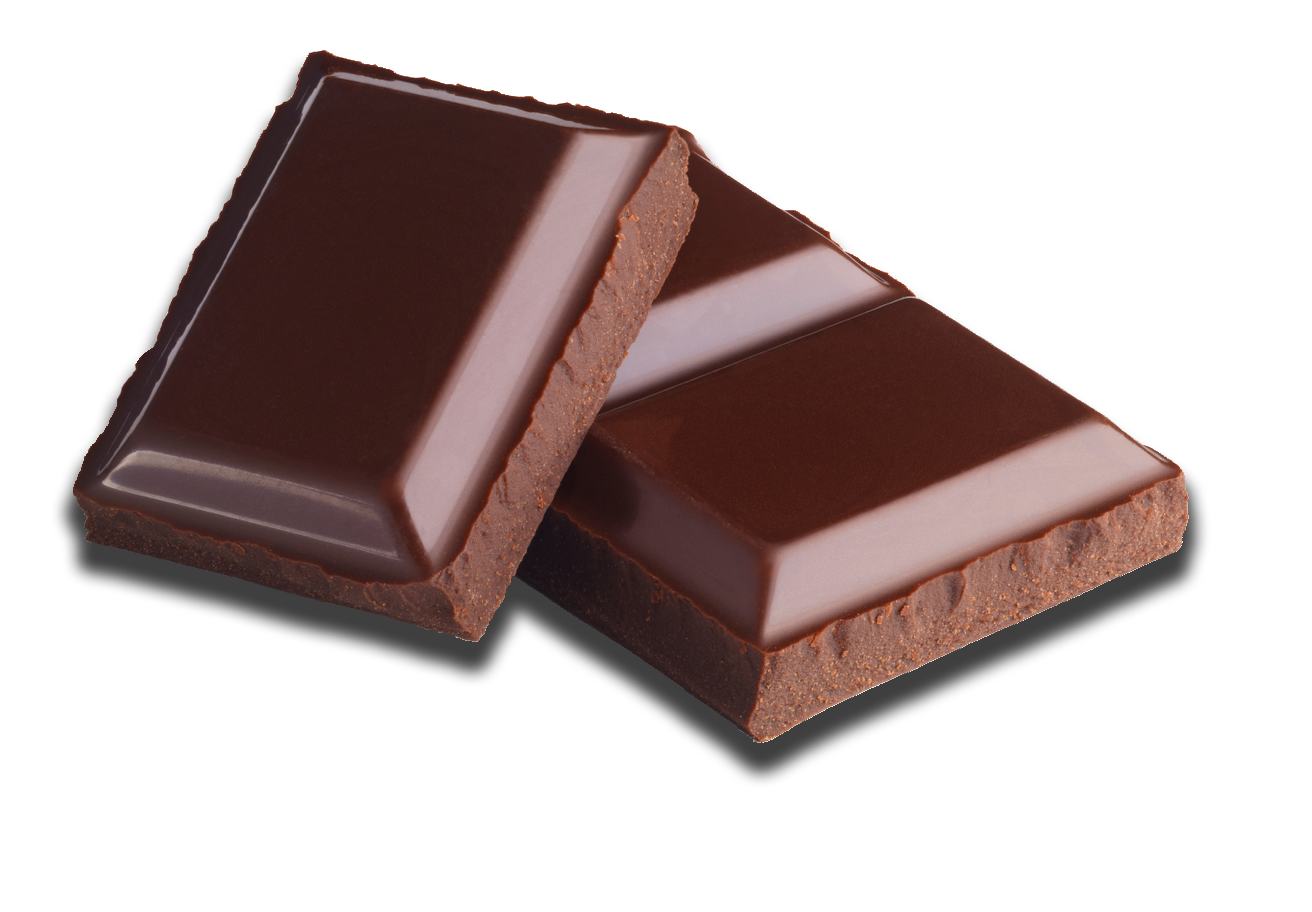 Шоколадку чока. Кусок шоколада. Плитка шоколада. Ломтик шоколада. Шоколад на прозрачном фоне.