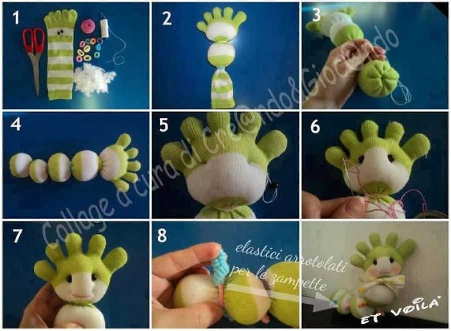 Игрушки из перчаток своими руками, осьминог, заяц, лиса, идеи
