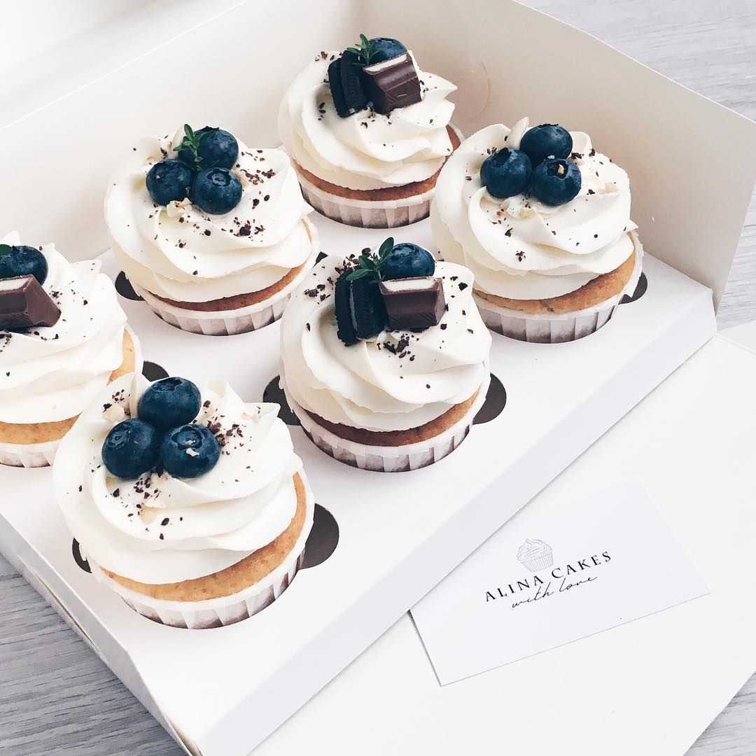 Черничные капкейки с творожным кремом: пошаговый рецепт с фото | меню недели