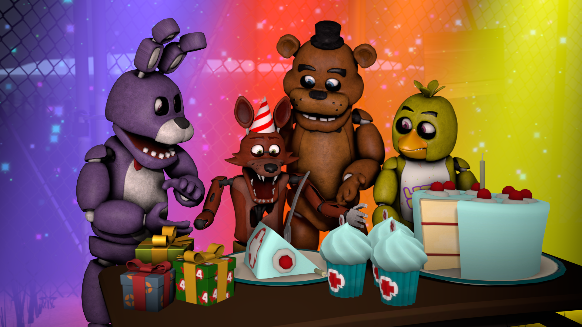 Мишка Фредди FNAF 9. Мишка Фредди ФНАФ 9. Праздничные АНИМАТРОНИКИ. Милые АНИМАТРОНИКИ.