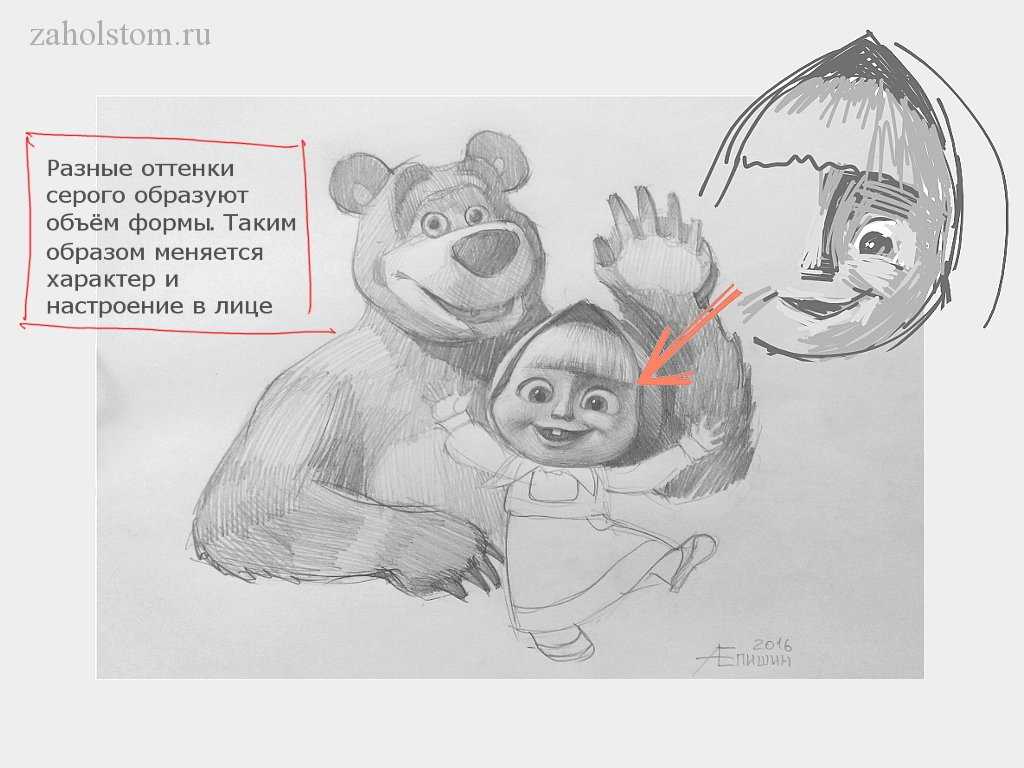 Как нарисовать машу из мультфильма маша и медведь карандашами поэтапно