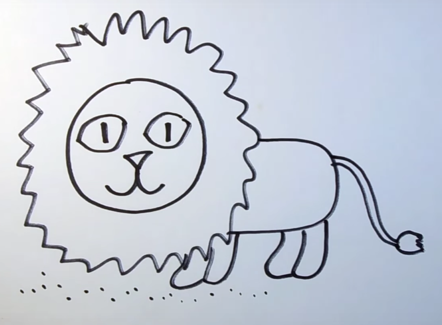 Лев рисование для детей