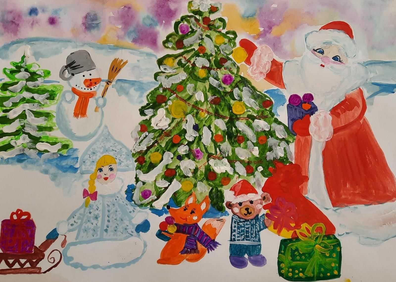 Детские новогодние рисунки. Рисование новый год. Рисунок новогоднее чудо для конкурса. Детский рисунок новый год. Новогодние рисунки для детей.