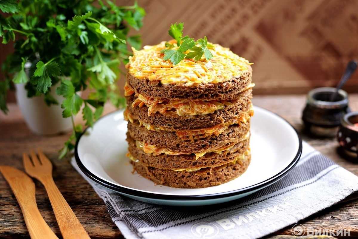 Вкусный печеночный торт из свиной печени